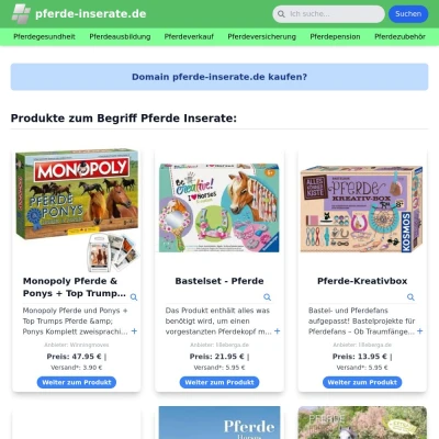 Screenshot pferde-inserate.de