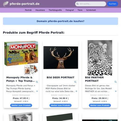 Screenshot pferde-portrait.de