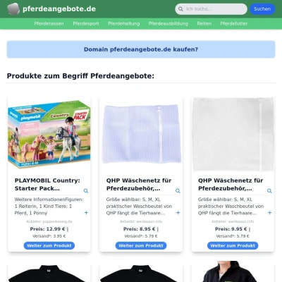 Screenshot pferdeangebote.de