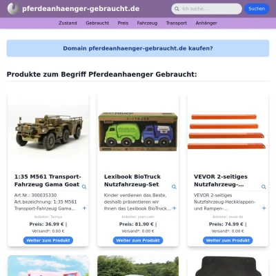 Screenshot pferdeanhaenger-gebraucht.de