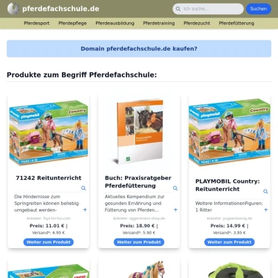 Screenshot pferdefachschule.de