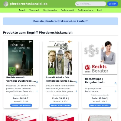 Screenshot pferderechtskanzlei.de