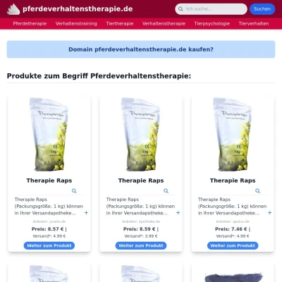 Screenshot pferdeverhaltenstherapie.de