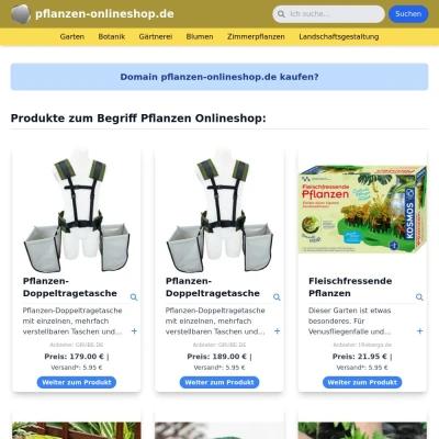 Screenshot pflanzen-onlineshop.de