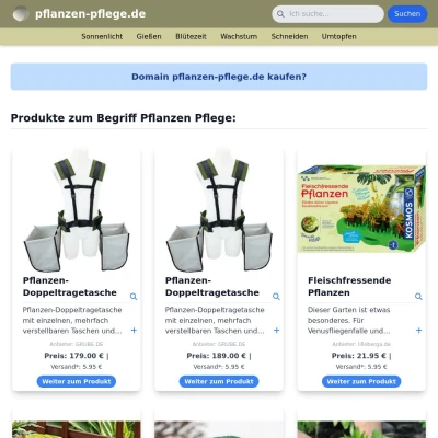 Screenshot pflanzen-pflege.de