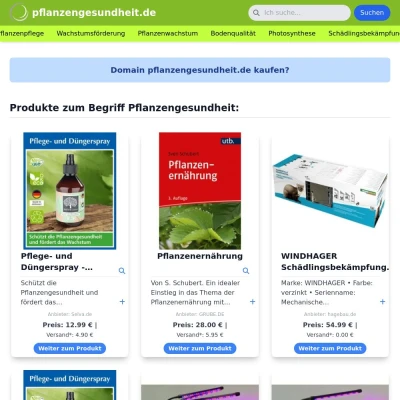 Screenshot pflanzengesundheit.de