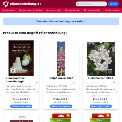 Screenshot pflanzenheilung.de