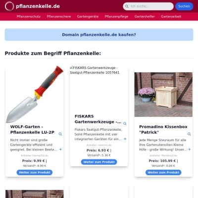 Screenshot pflanzenkelle.de