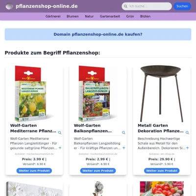 Screenshot pflanzenshop-online.de