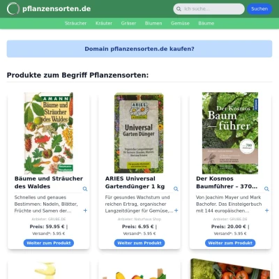 Screenshot pflanzensorten.de