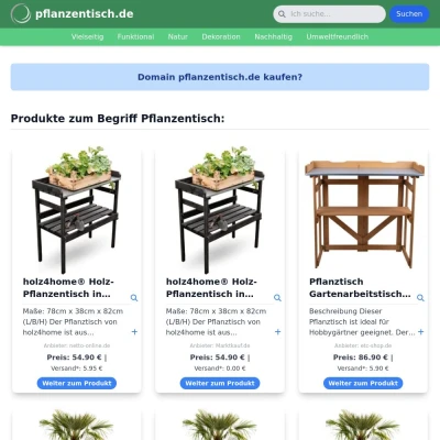 Screenshot pflanzentisch.de