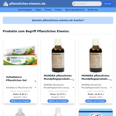 Screenshot pflanzliches-eiweiss.de