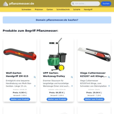 Screenshot pflanzmesser.de