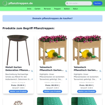 Screenshot pflanztreppen.de