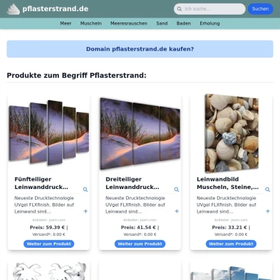 Screenshot pflasterstrand.de