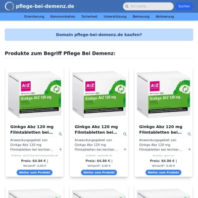 Screenshot pflege-bei-demenz.de