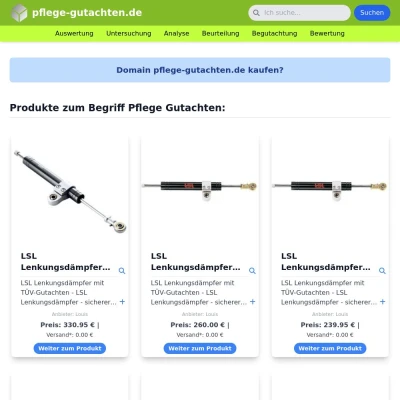 Screenshot pflege-gutachten.de