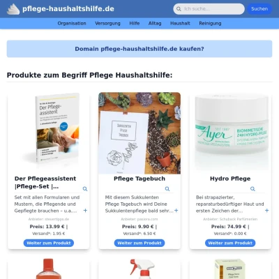 Screenshot pflege-haushaltshilfe.de