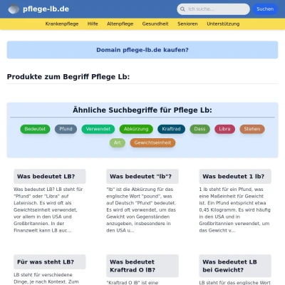 Screenshot pflege-lb.de