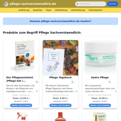 Screenshot pflege-sachverstaendlich.de