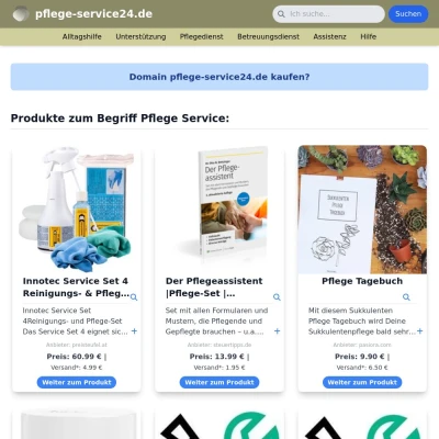 Screenshot pflege-service24.de