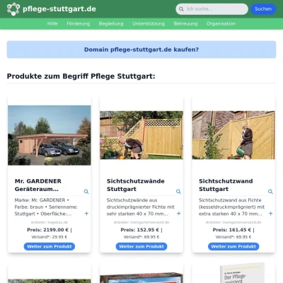 Screenshot pflege-stuttgart.de