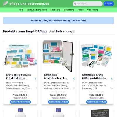 Screenshot pflege-und-betreuung.de