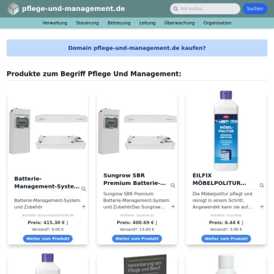 Screenshot pflege-und-management.de