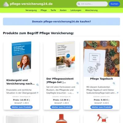 Screenshot pflege-versicherung24.de