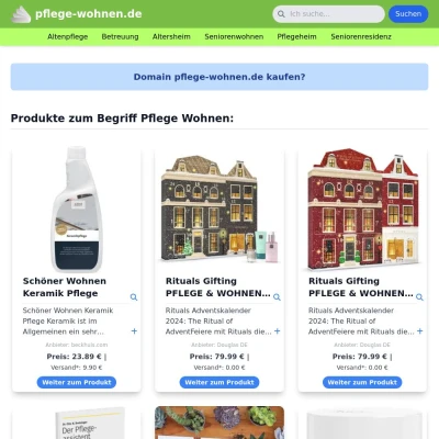 Screenshot pflege-wohnen.de