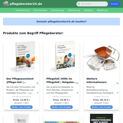 Screenshot pflegeberater24.de