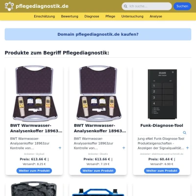 Screenshot pflegediagnostik.de