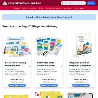 Screenshot pflegedienstleitung24.de