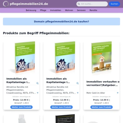 Screenshot pflegeimmobilien24.de