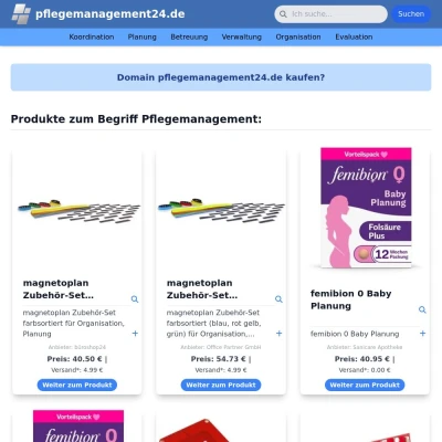 Screenshot pflegemanagement24.de