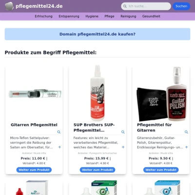 Screenshot pflegemittel24.de