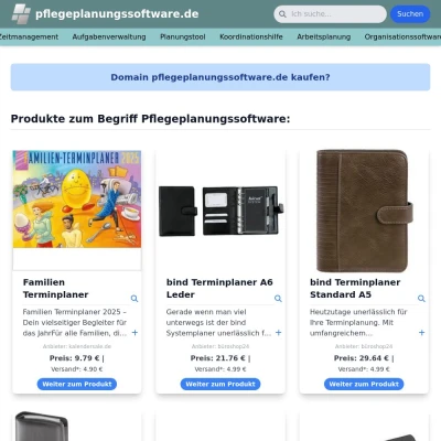 Screenshot pflegeplanungssoftware.de