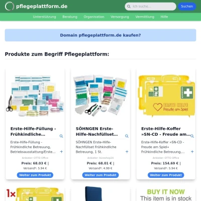 Screenshot pflegeplattform.de