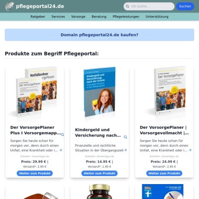 Screenshot pflegeportal24.de