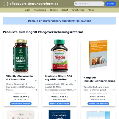 Screenshot pflegeversicherungsreform.de