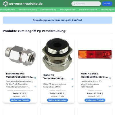 Screenshot pg-verschraubung.de