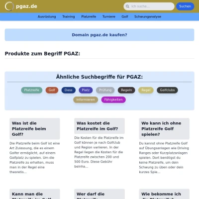 Screenshot pgaz.de