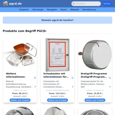 Screenshot pgcd.de