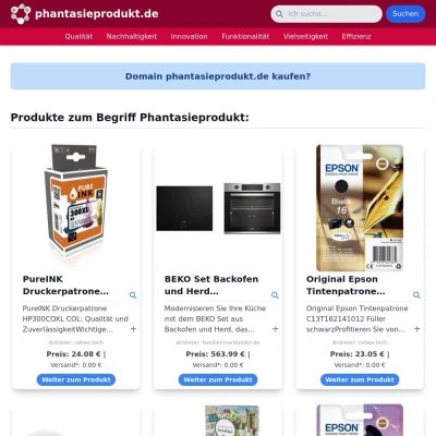 Screenshot phantasieprodukt.de