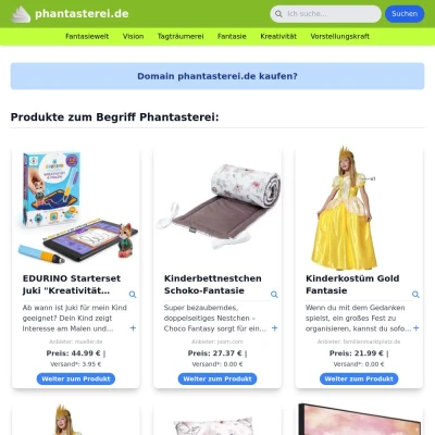 Screenshot phantasterei.de