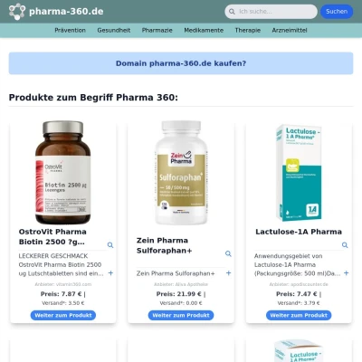 Screenshot pharma-360.de