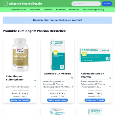 Screenshot pharma-hersteller.de