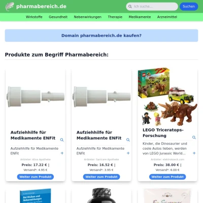 Screenshot pharmabereich.de