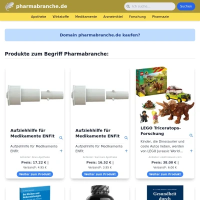 Screenshot pharmabranche.de