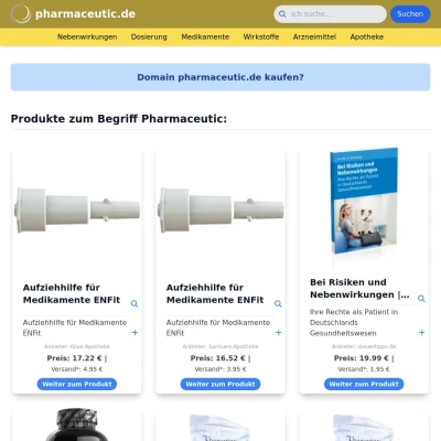 Screenshot pharmaceutic.de